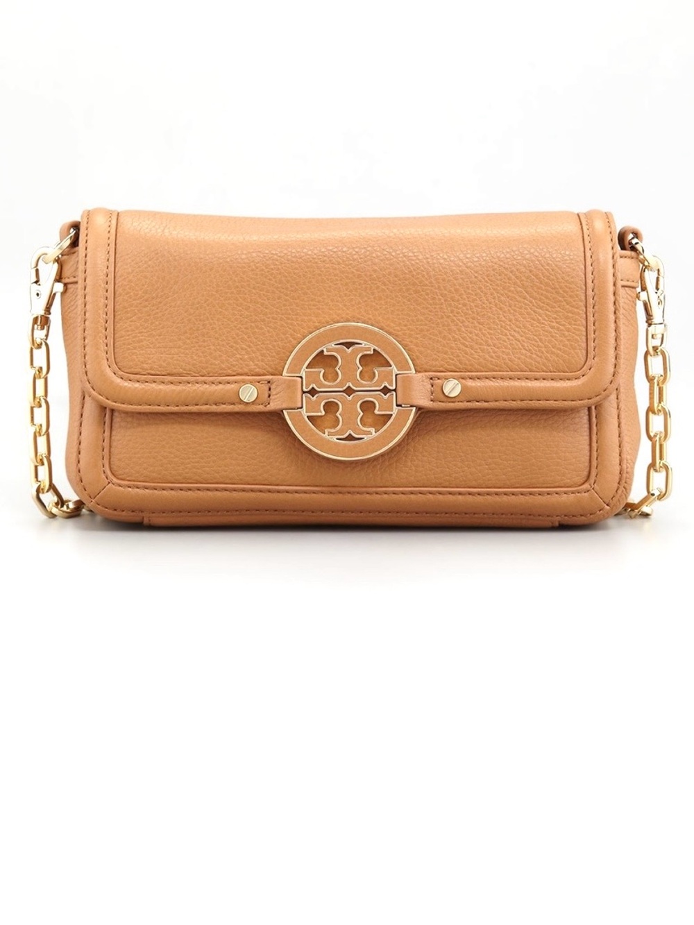 TORY BURCH Amanda Chain Strap Mini Crossbody Bag, Royal Tan